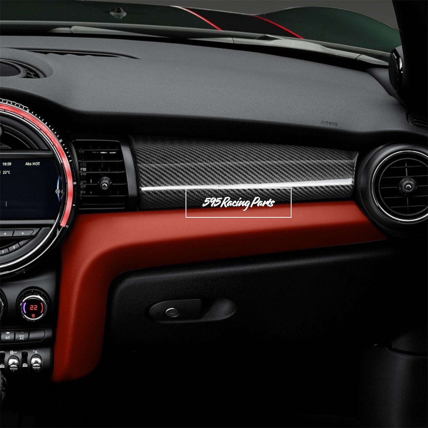 Dashboard cover in REAL CARBON Mini Cooper F55/F56 (2015-21)