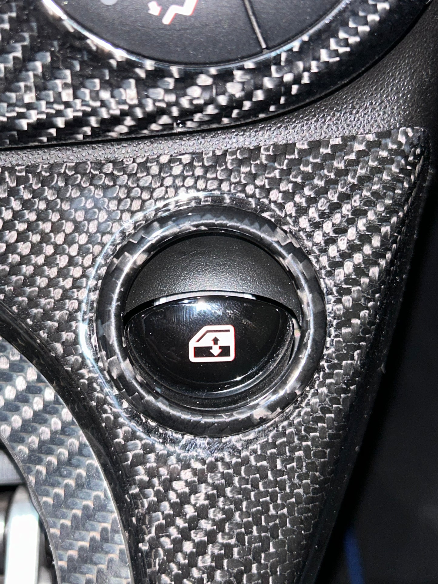 Cover coppia anelli alza finestrini in CARBONIO VERO per Fiat 500 Abarth - 595 - 695 - Fiat 500 - in diverse finiture