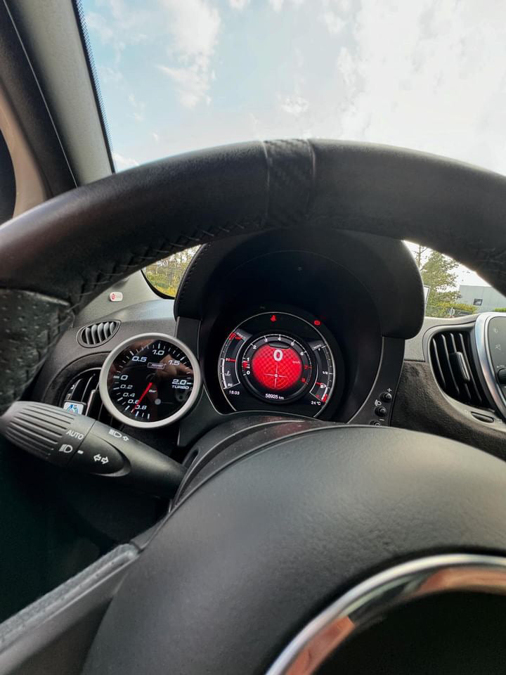 Manometro pressione turbo PROSPORT - 80 mm - Fiat 500 Abarth - 595 - 695