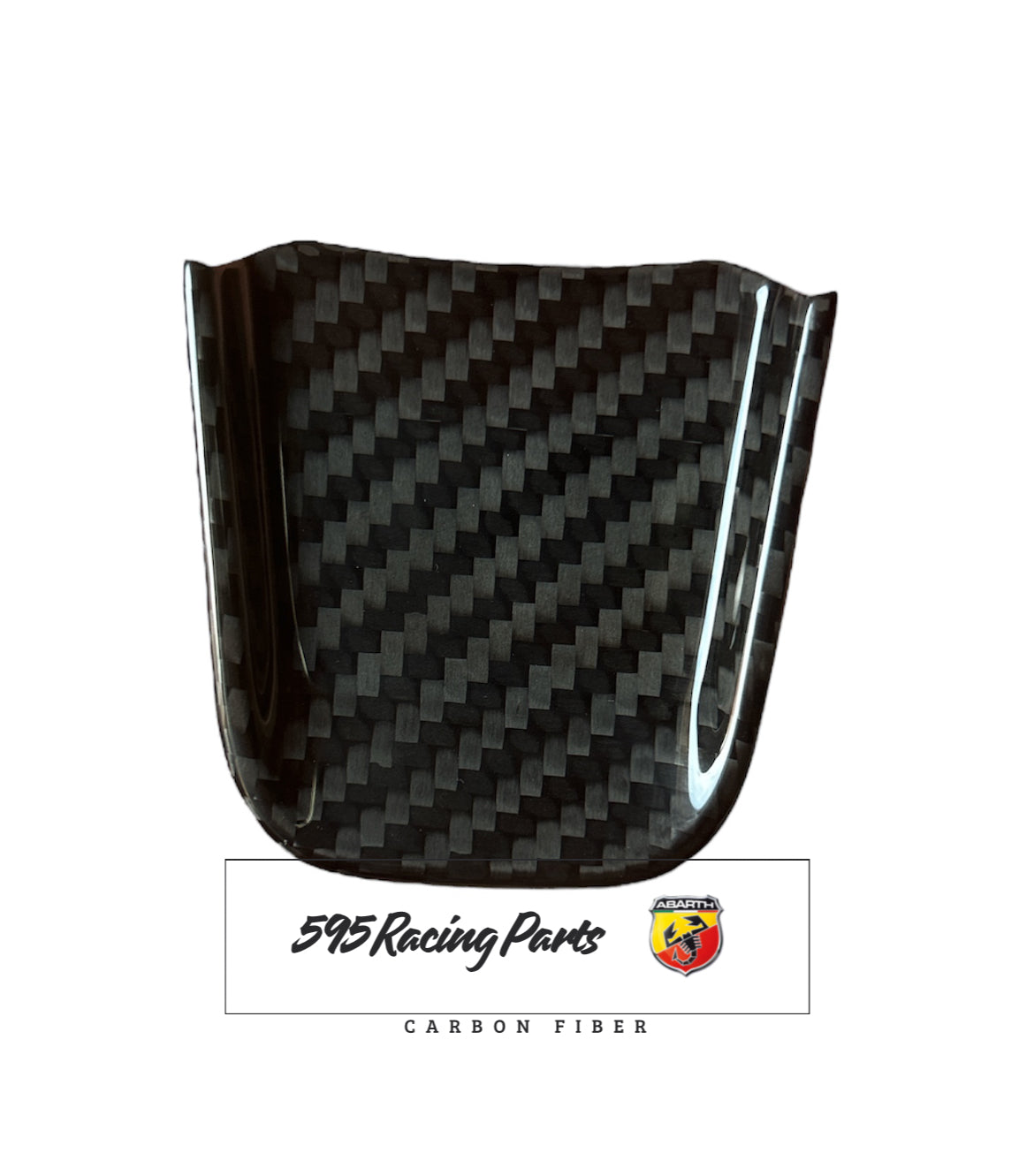 REAL CARBON insert for Abarth 500 - 595 - 695 steering wheel - Restyling - in different finishes 