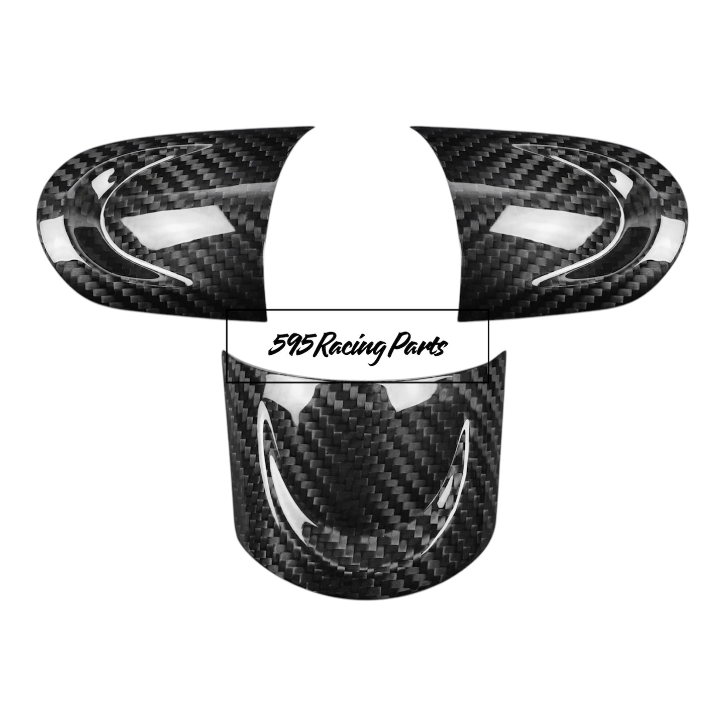 Steering wheel button cover + lower part in REAL CARBON Mini Cooper R55/R56/R57 (2007-15)