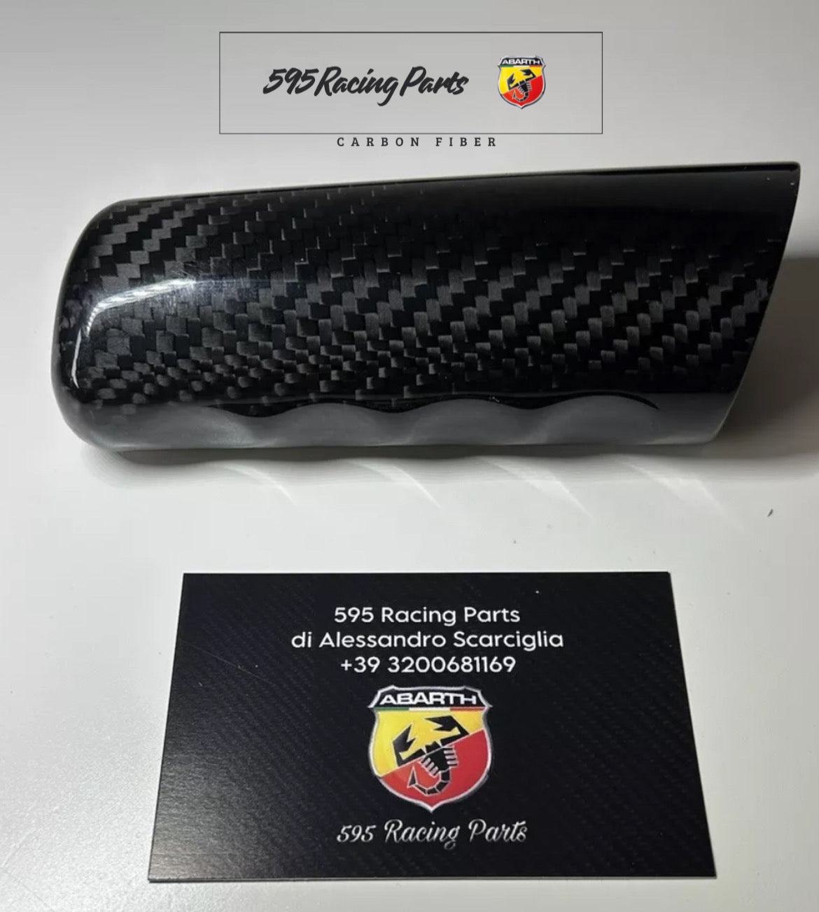 Cover freno a mano in CARBONIO VERO Fiat 500 Abarth - 595 - 695 - Punto