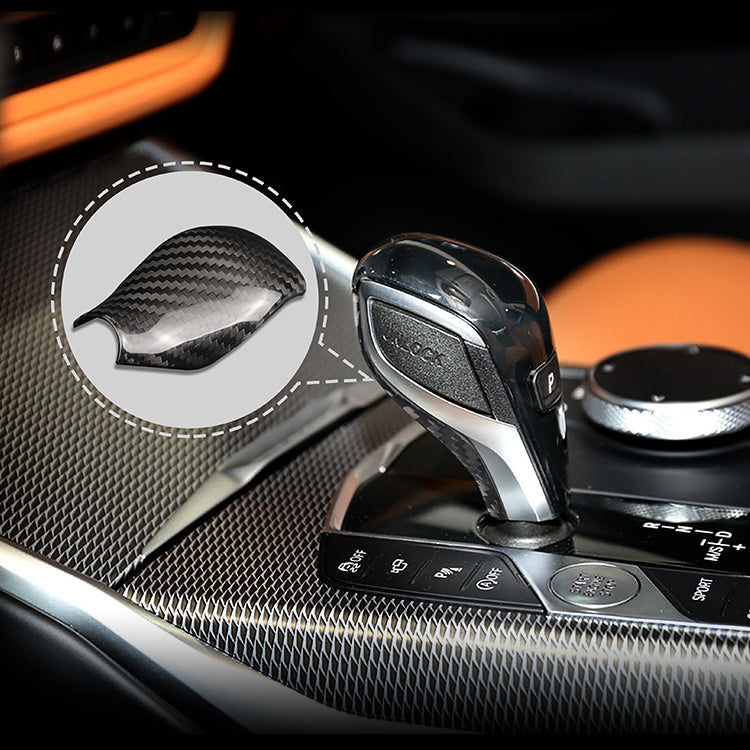 Cover pomello cambio in VERO CARBONIO per BMW (vedi compatibilità in descrizione)