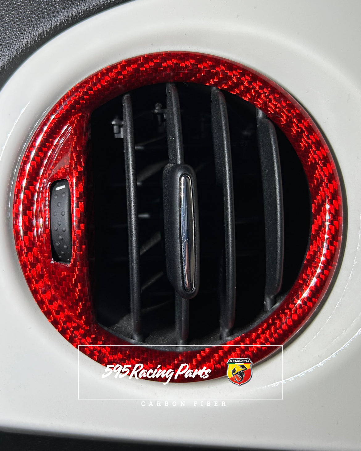 Cover coppia Bocchette Aria in CARBONIO VERO Abarth 595 - 695 - Fiat 500 - Restyling