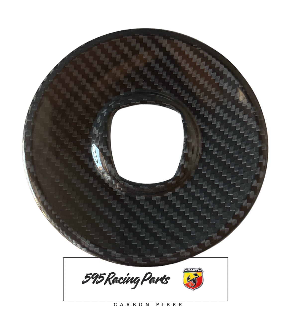 Steering Wheel Cover Kit in REAL CARBON Abarth 500 - Pre Restyling - in different finishes 