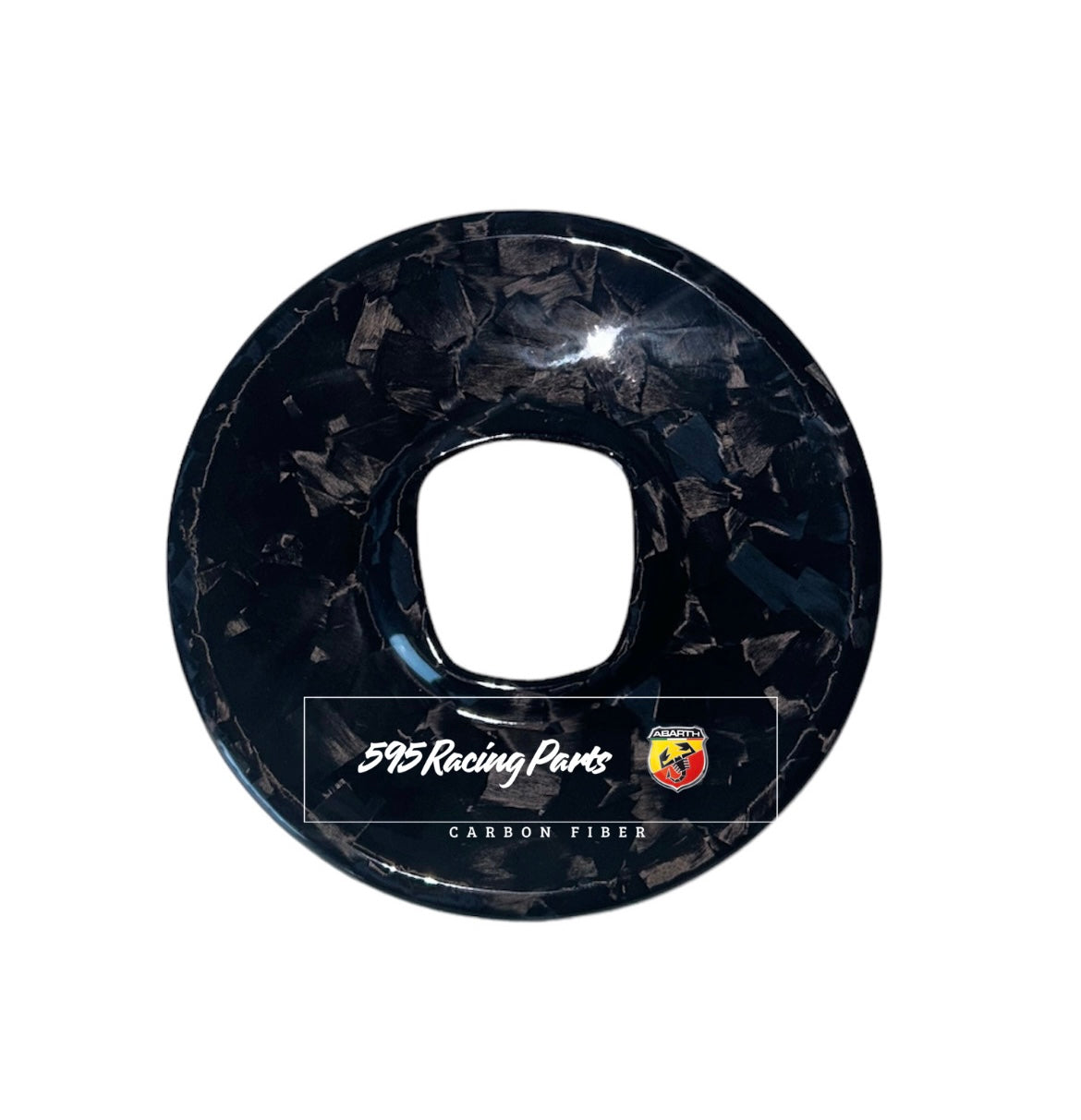 Steering Wheel Cover Airbag in REAL CARBON Fiat 500 Abarth - 595 - 695 - Fiat 500 - in different finishes 