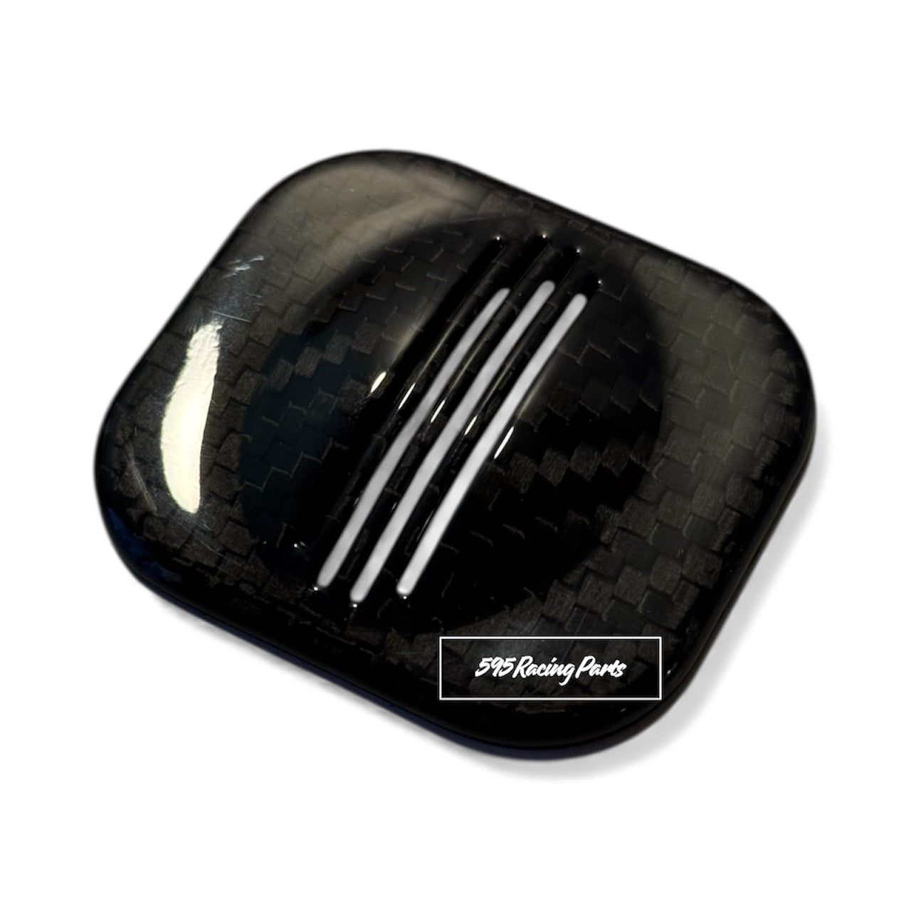 Cover microfono in VERO CARBONIO per Fiat 500 Abarth - 595 - 695