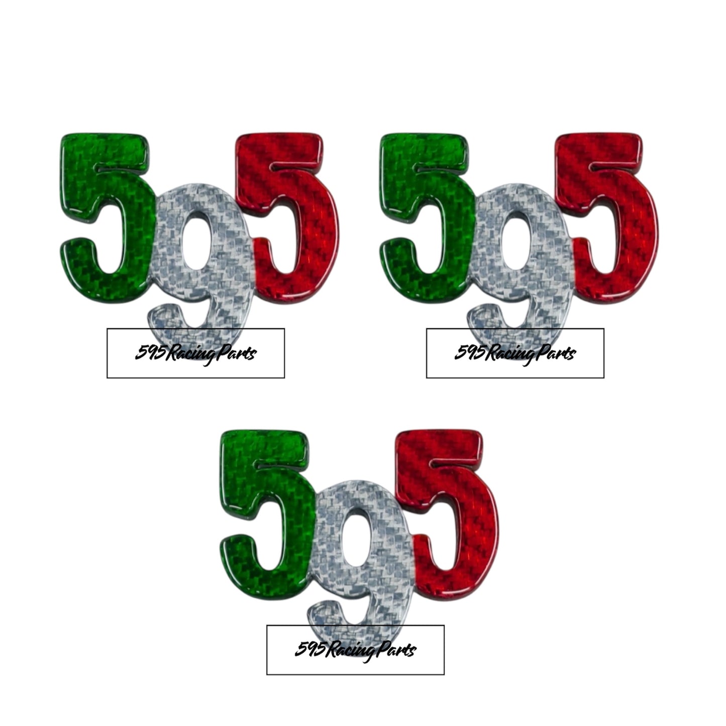 Cover loghi 595 in CARBONIO VERO Fiat 500 Abarth - 595 - ESCLUSIVO