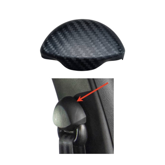 Cover coppia agganci cintura in VERO CARBONIO per Fiat 500 Abarth - 595 - 695