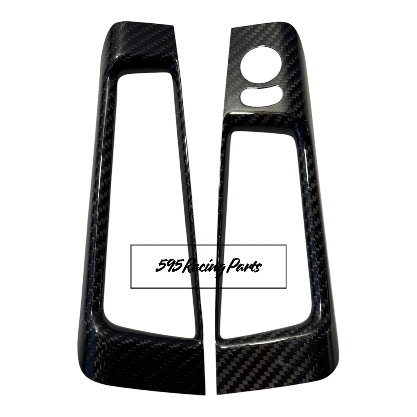 Cover pair of internal handles in REAL CARBON Abarth 595 - 695 - 500 - Fiat 500