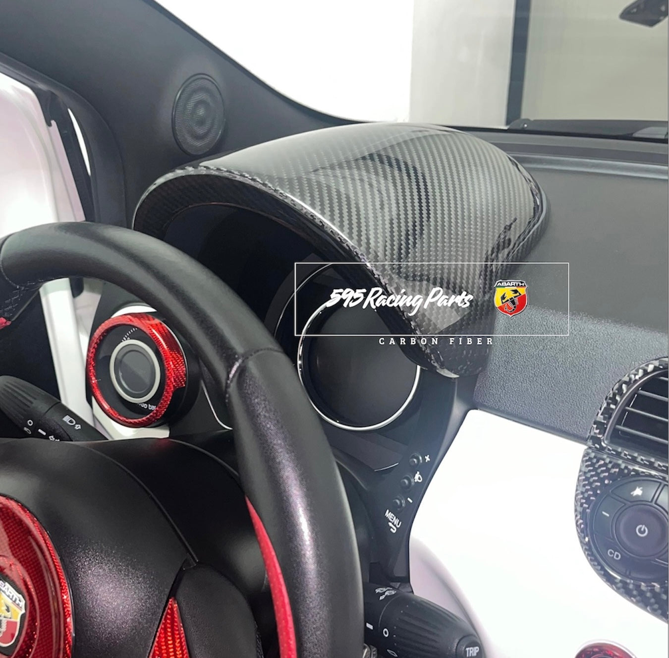 Cover Cupolino in VERO CARBONIO per Abarth 500 - 595 - 695