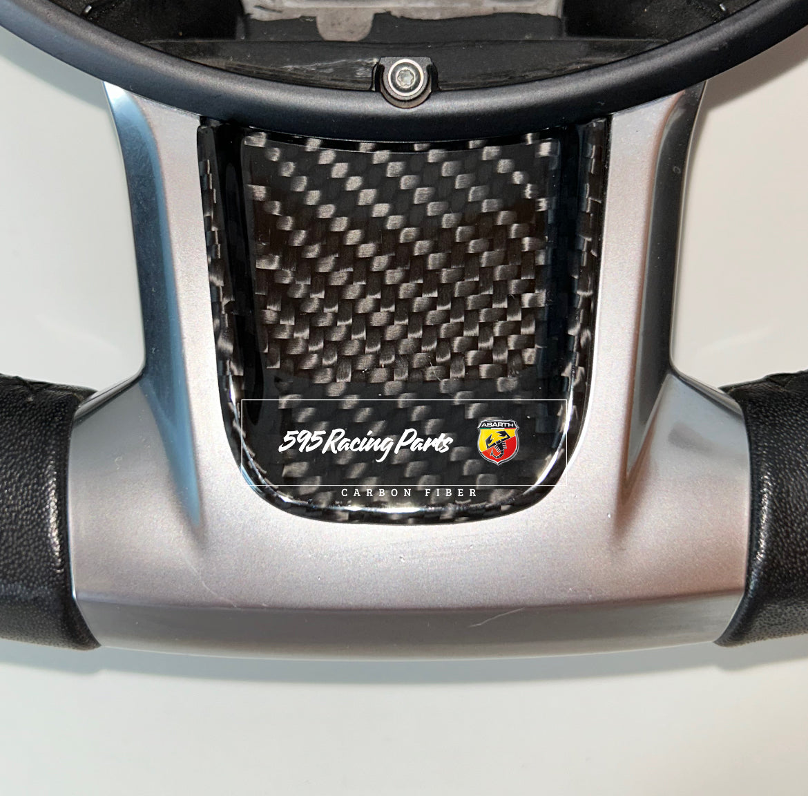 REAL CARBON insert for Abarth 500 - 595 - 695 steering wheel - Restyling - in different finishes 