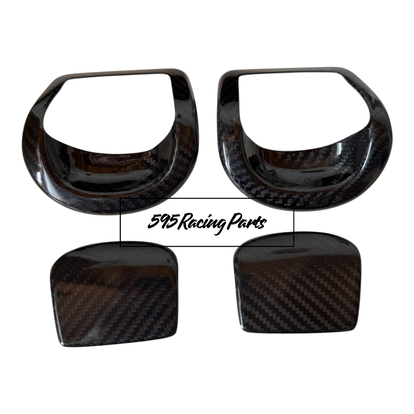 Cover coppia maniglie sedili in CARBONIO VERO Fiat 500 Abarth - 595 - 695