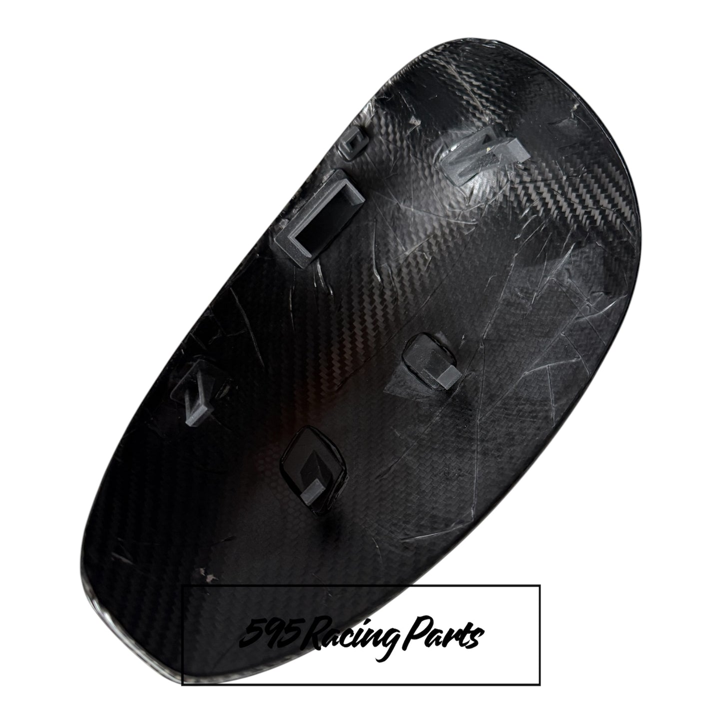 Pair of REAL CARBON Fiber Mirror Caps for Fiat 500 Abarth - 595 - 695 - Punto Abarth - Alfa Romeo 4C