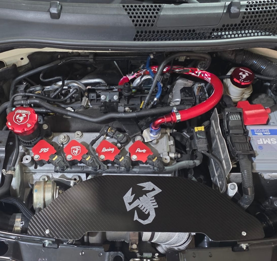 Cover bobine 595 Racing Parts vano motore TJET Fiat 500 Abarth - 595 - 695