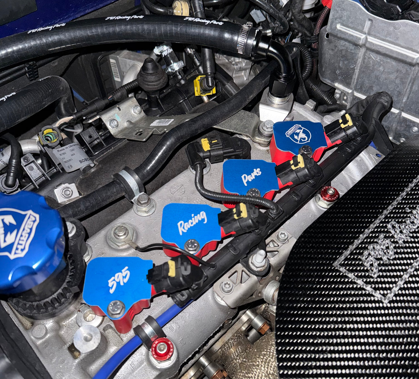 Kit of 4 HIGH PERFORMANCE RACING coils for Fiat 500 Abarth - Alfa Romeo - Punto (tjet &amp; multiair)