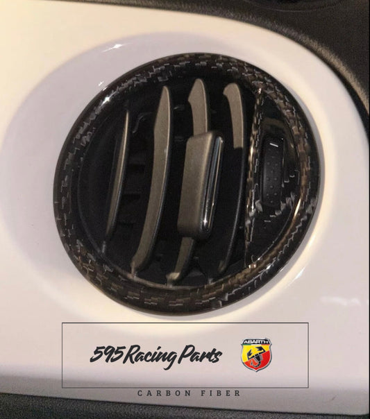 Cover coppia Bocchette Aria in CARBONIO VERO Abarth 595 - 695 - Fiat 500 - Restyling