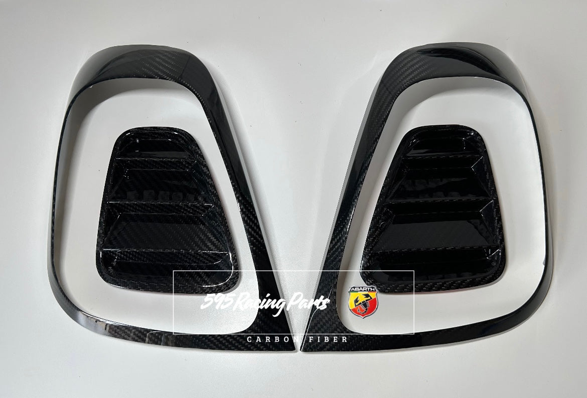 Coppia Cover Fanali Posteriori in CARBONIO VERO Per Abarth 500 - 595 - 695 Restyling