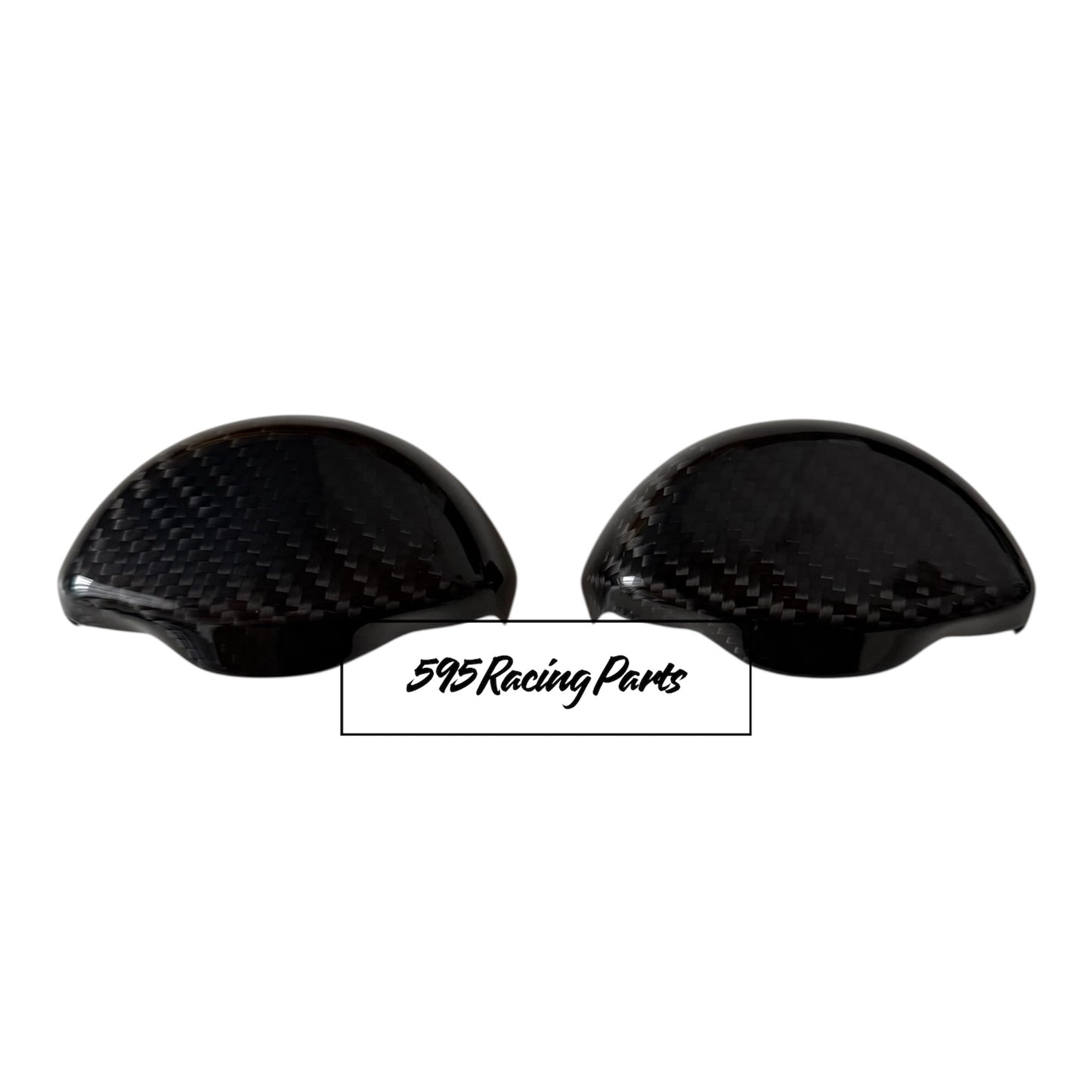 Cover coppia agganci cintura in VERO CARBONIO per Fiat 500 Abarth - 595 - 695