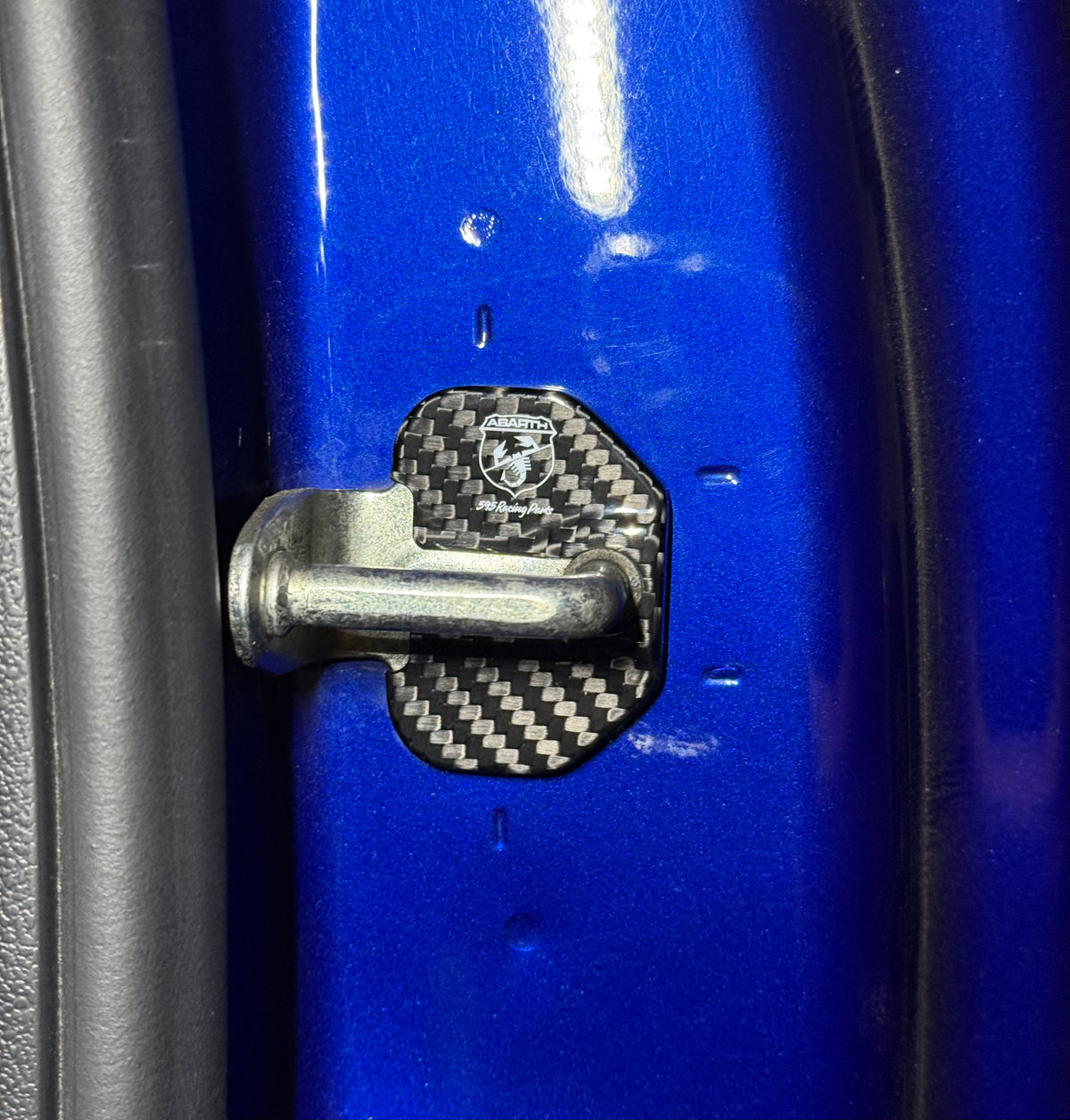 Coppia Cover serrature portiera in VERO CARBONIO per Fiat 500 Abarth - 595 - 695 - Punto - Fiat 500