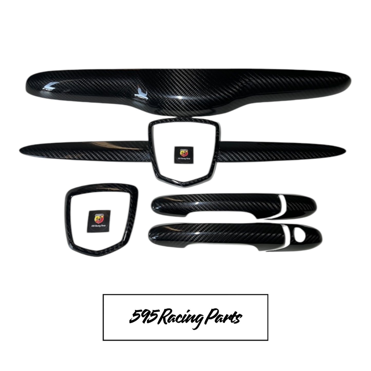 Complete Cover Molding Kit in REAL CARBON Fiat 500 Abarth - 595 - 695