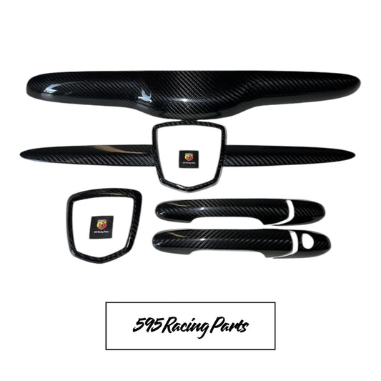 Kit Cover Modanature Completo in CARBONIO VERO Fiat 500 Abarth - 595 - 695