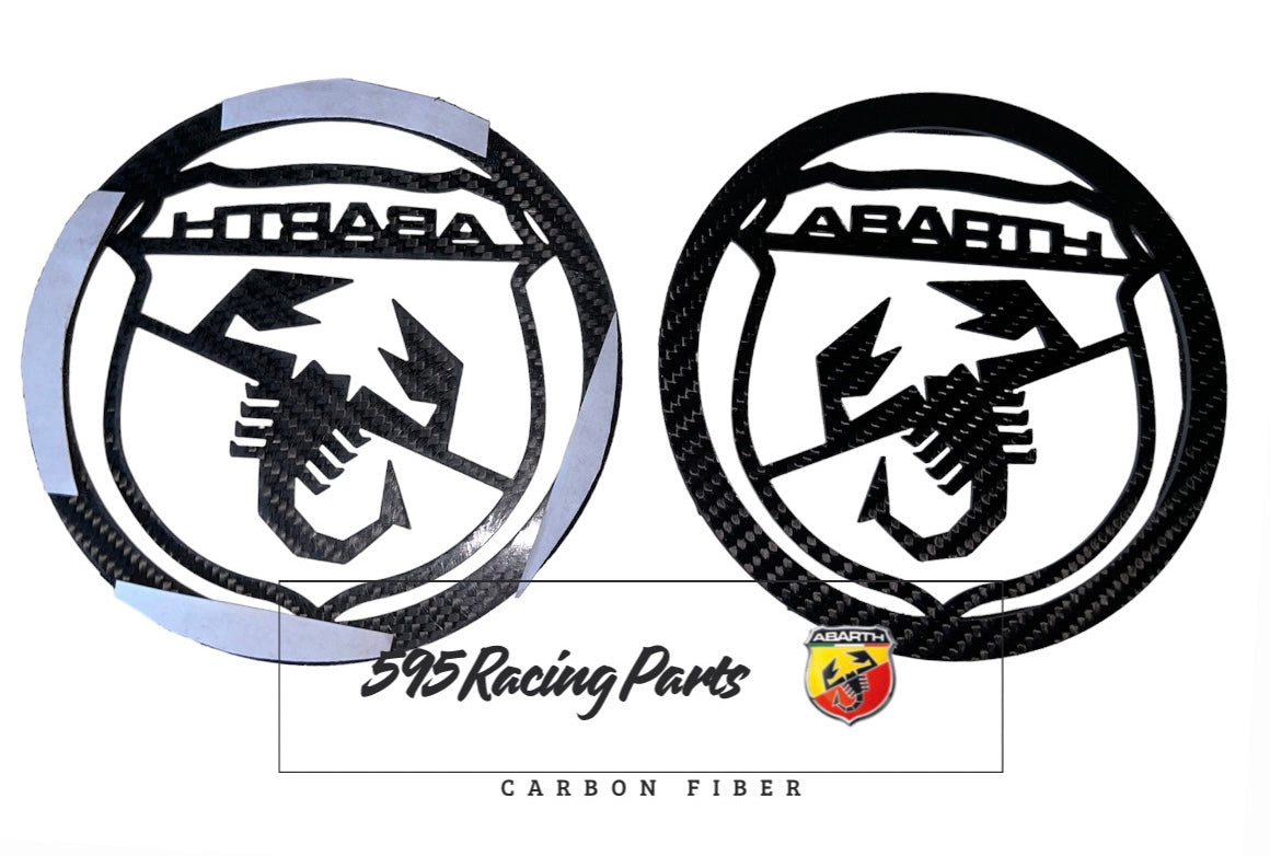 Coppia Cover Speaker - Casse in VERO CARBONIO Fiat 500 Abarth - 595 - 500 - 695