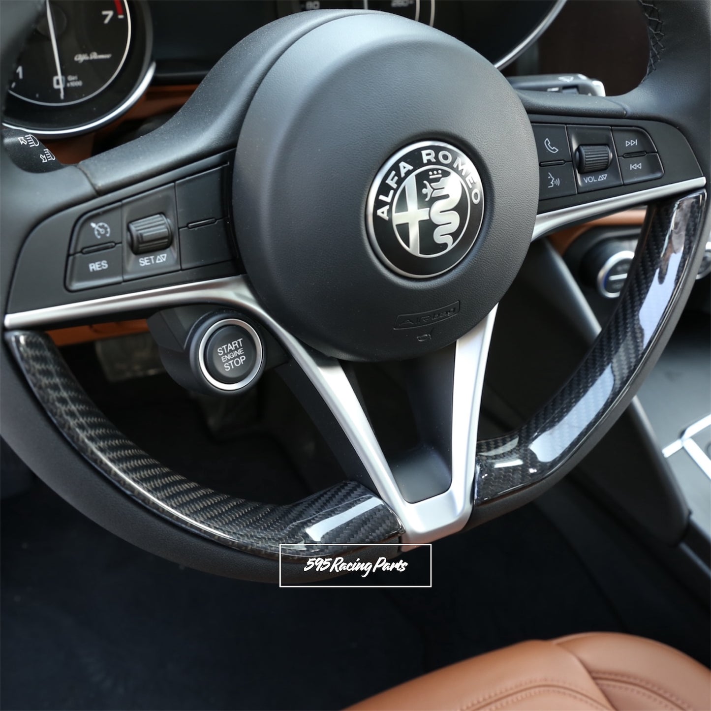 Cover volante in VERO CARBONIO per Alfa Romeo Giulia 2020/2023