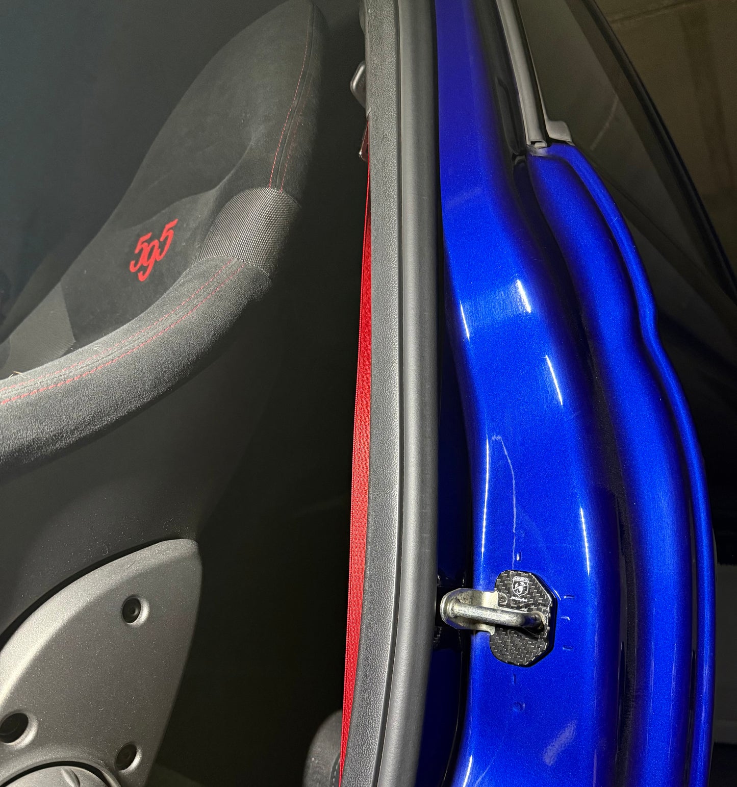 Coppia Cover serrature portiera in VERO CARBONIO per Fiat 500 Abarth - 595 - 695 - Punto - Fiat 500