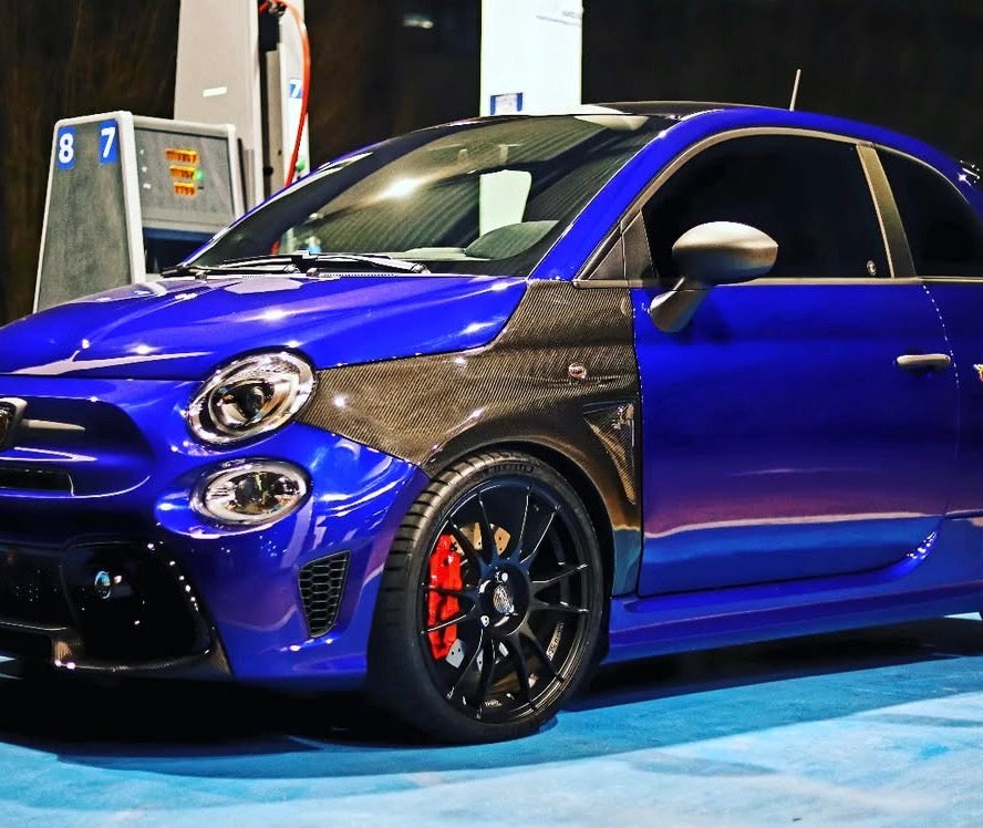 Coppia Parafanghi in VERO CARBONIO per Fiat 500 Abarth - 595 - 695
