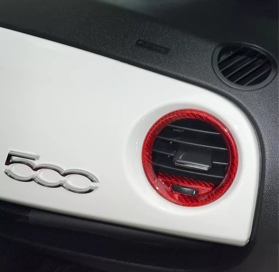 Cover coppia Bocchette Aria in CARBONIO VERO Abarth 595 - 695 - Fiat 500 - Pre Restyling - Punto - Punto Abarth - in diverse finiture