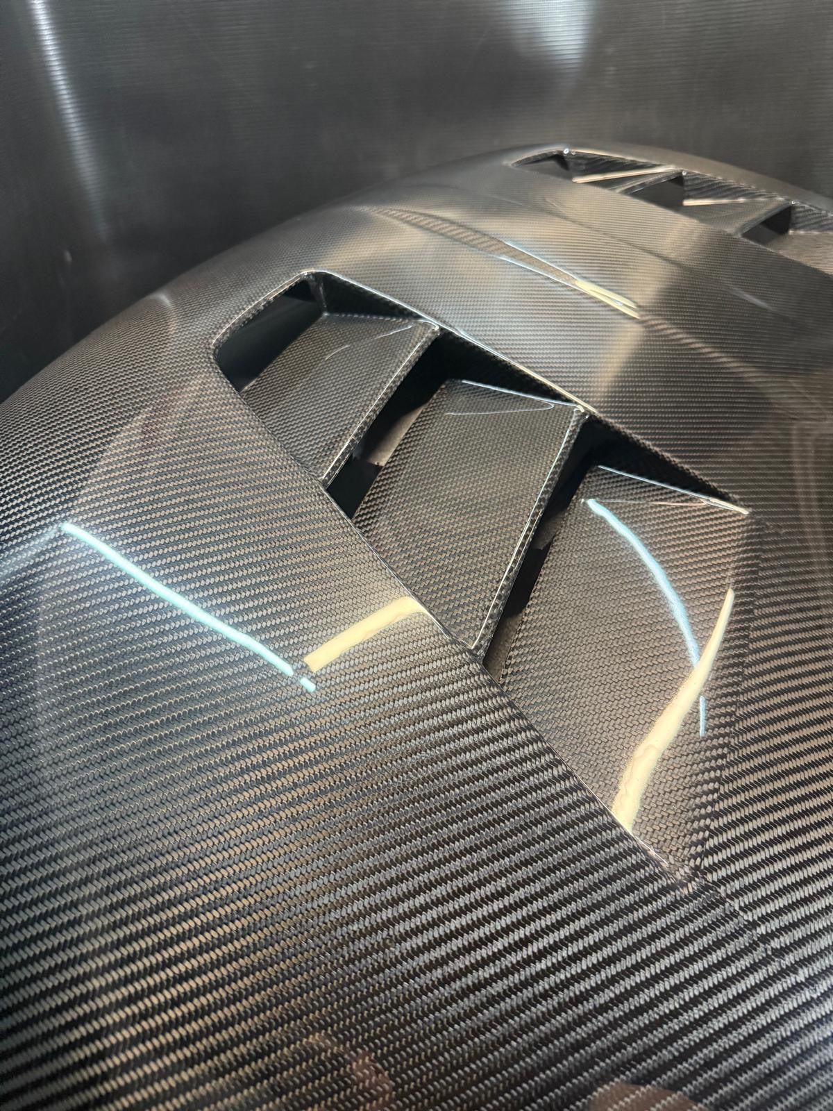 Cofano in VERO CARBONIO con prese d’aria aperte Fiat 500 Abarth - 595 - 695