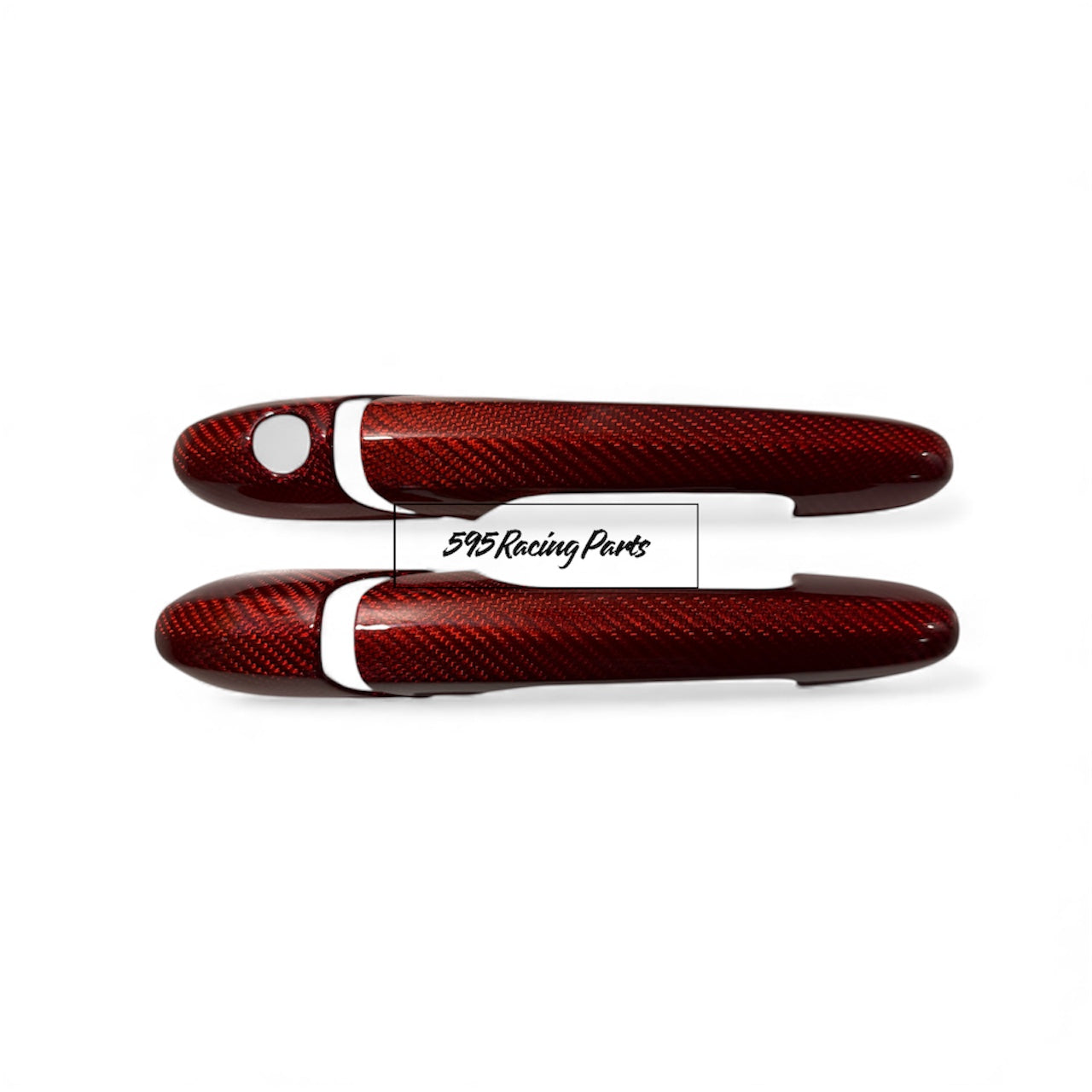 Pair of Door Handle Covers in REAL CARBON Fiat 500 Abarth 595 - 695 - Fiat 500 