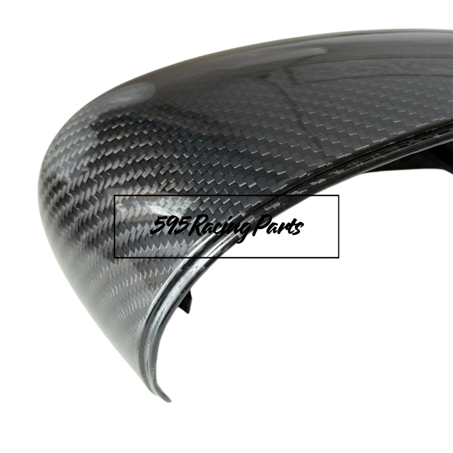 Pair of REAL CARBON Fiber Mirror Caps for Fiat 500 Abarth - 595 - 695 - Punto Abarth - Alfa Romeo 4C
