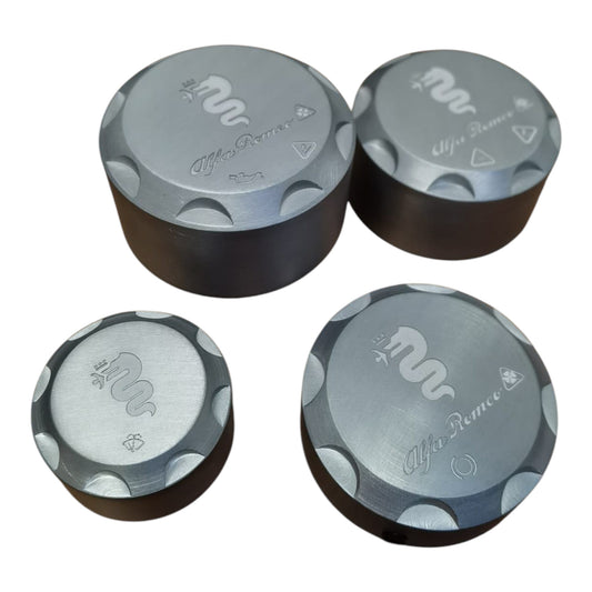 Kit 4 customized aluminum engine compartment caps for Alfa Romeo Mito
