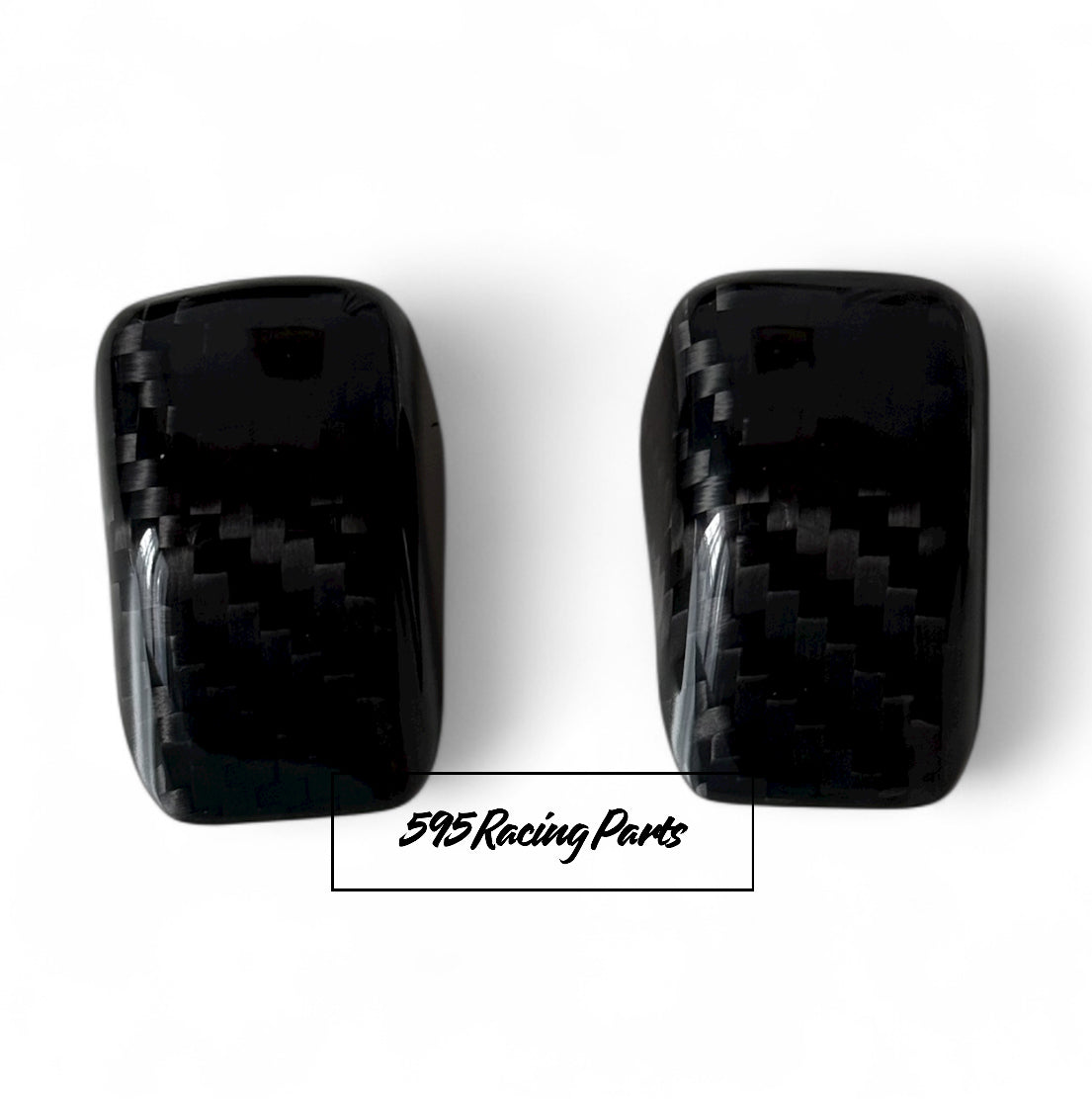 Coppia Cover spruzzini tergicristalli in VERO CARBONIO Fiat 500 Abarth - 595 - 695 - Fiat 500