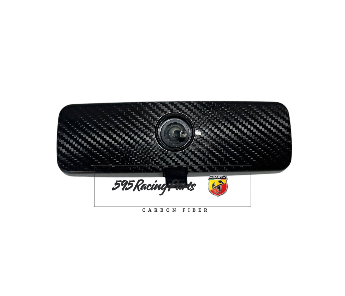 Cover specchietto retrovisore interno in VERO CARBONIO Fiat 500 Abarth - 595 - 695 - Fiat 500 - Punto
