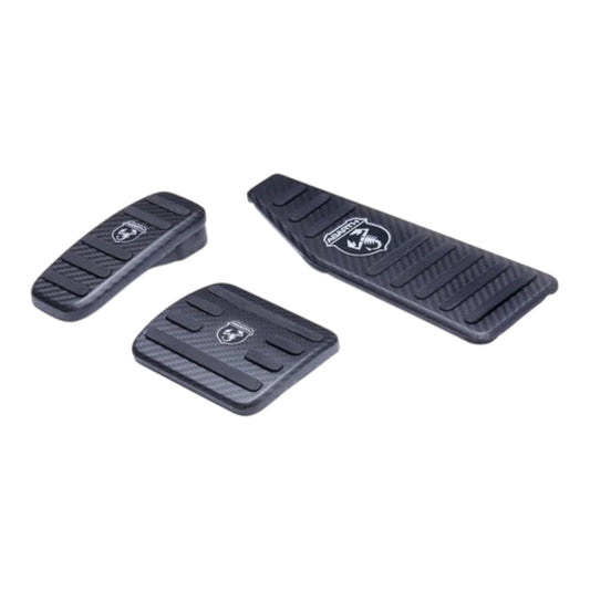 Set pedaliera Originale Fiat in VERO CARBONIO per Abarth 500 - 595 - 695 - Cambio MTA (automatico)