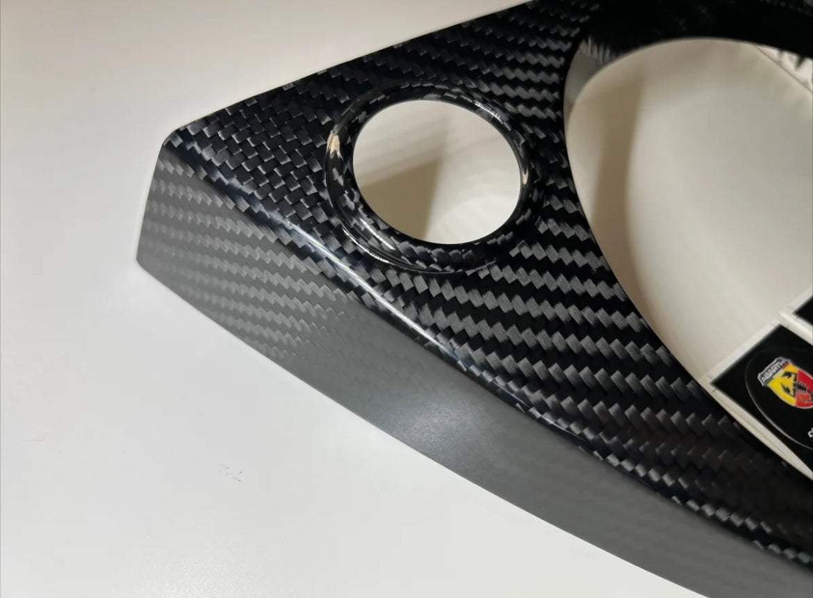 Gear Shift Cover in REAL CARBON Fiat 500 Abarth - 595 - 695 - Fiat 500 - Restyling - in different finishes