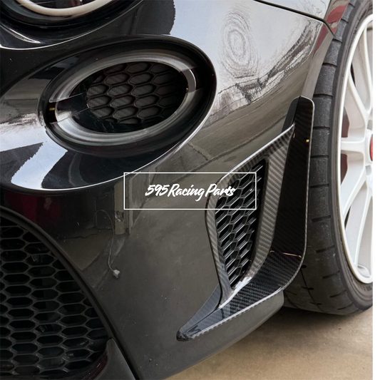 Pair of intercooler air intake covers in REAL CARBON for Abarth 500 - 595 - 695 Restyling