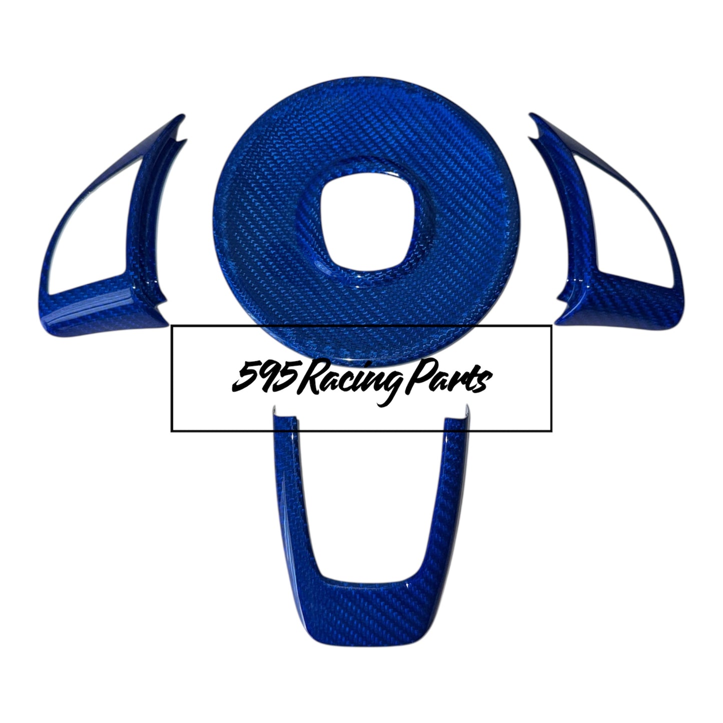 Steering Wheel Cover Kit in REAL CARBON Abarth 500 - Pre Restyling - in different finishes 