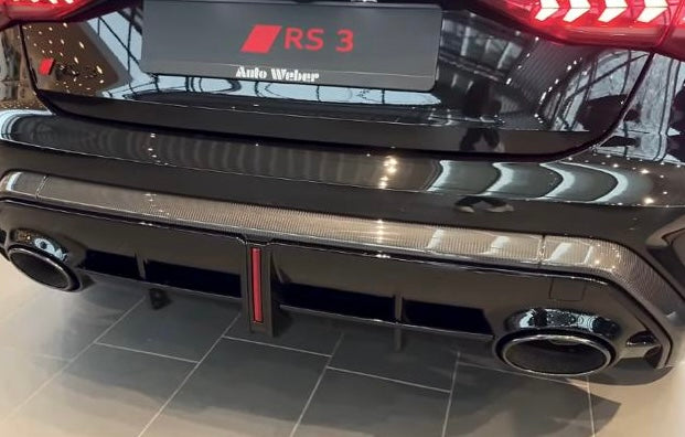 Audi RS3 8Y Rear Bumper Diffuser in REAL CARBON