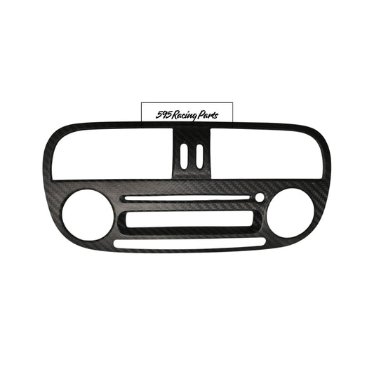 Cover autoradio in VERO CARBONIO per Abarth 500 - 695 - Fiat 500 Pre Restyling