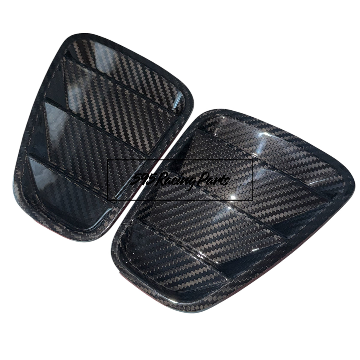Pair of REAL CARBON rear light plates Fiat 500 Abarth - 595 - 695 Restyling