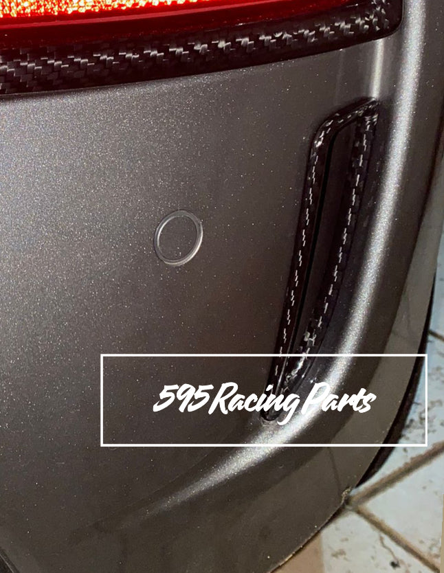 Coppia cover prese d’aria paraurti posteriore in VERO CARBONIO per Abarth 500 - 595 - 695 Restyling