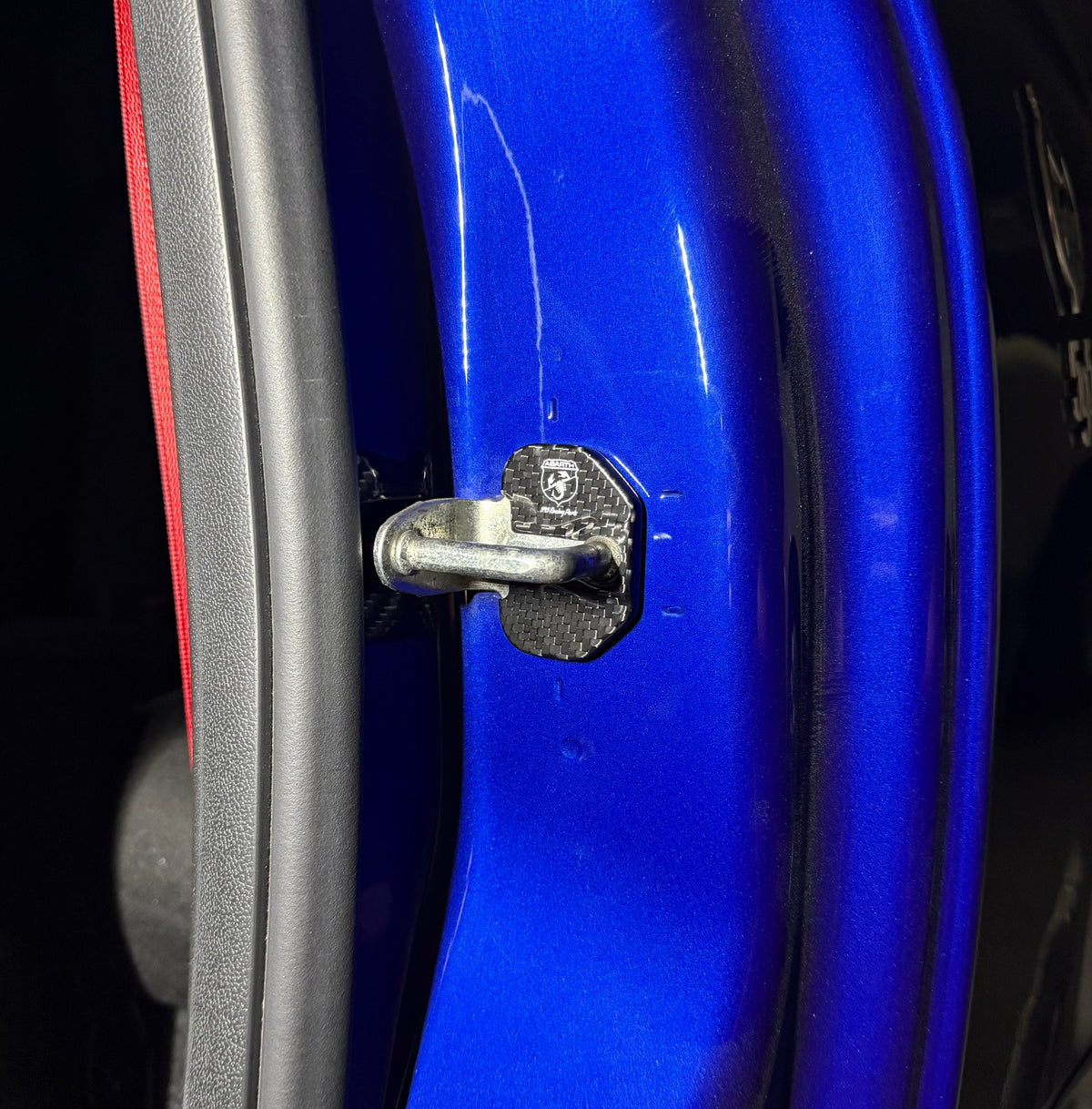Coppia Cover serrature portiera in VERO CARBONIO per Fiat 500 Abarth - 595 - 695 - Punto - Fiat 500