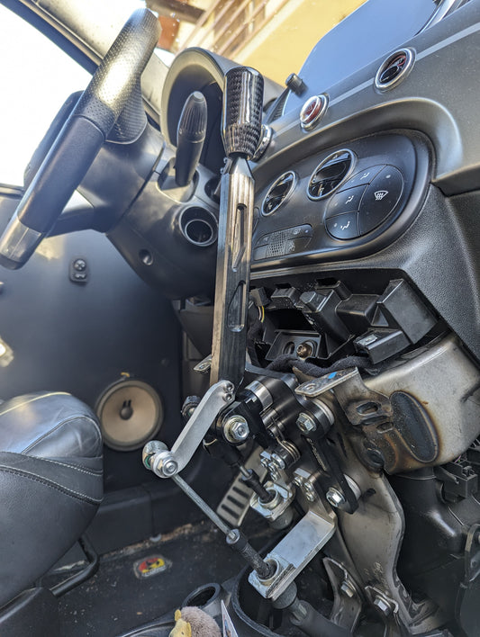 Kit Torretta / Castelletto cambio 595 RACING PARTS Fiat 500 Abarth - 595 - 695 + pomello in carbonio