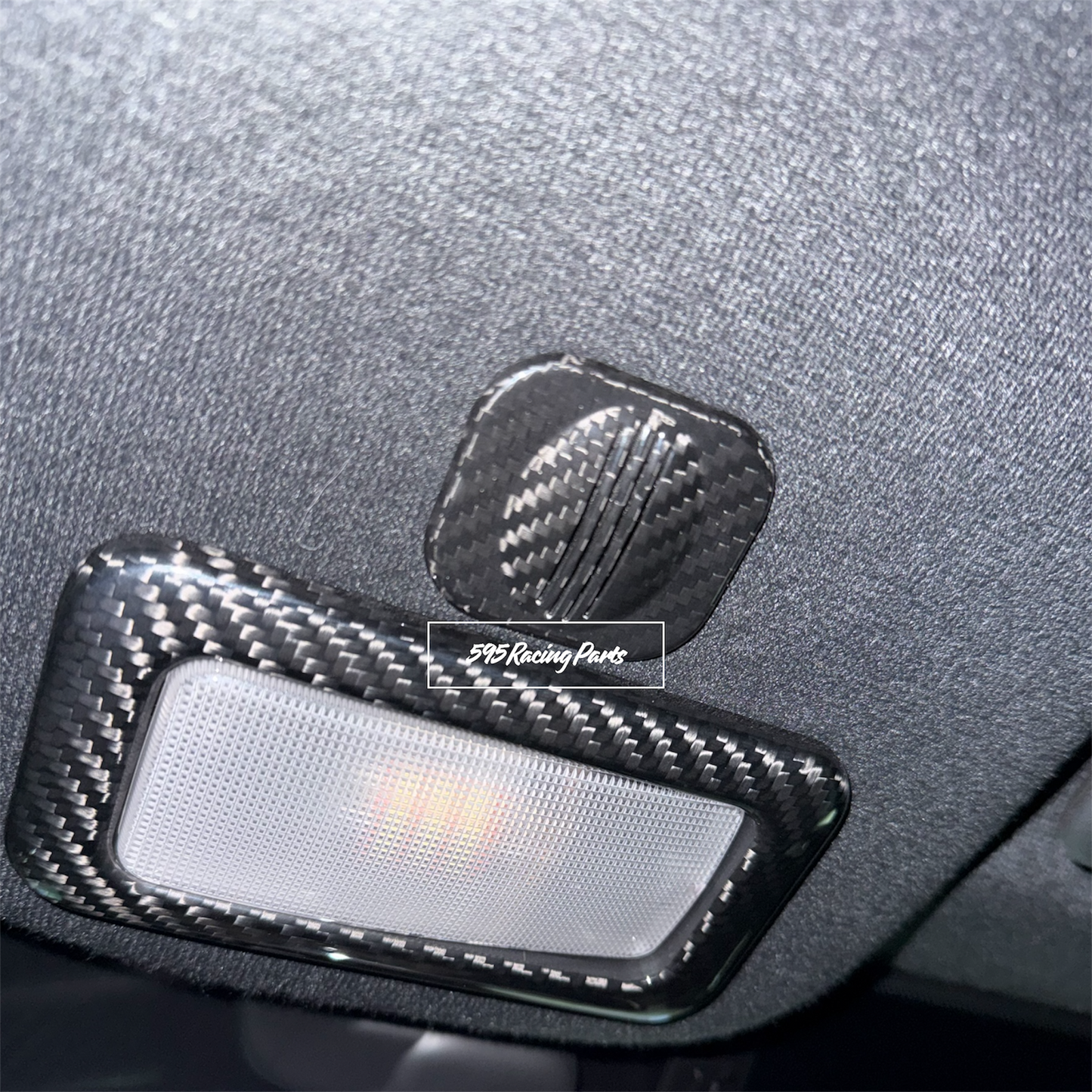 Cover microfono in VERO CARBONIO per Fiat 500 Abarth - 595 - 695