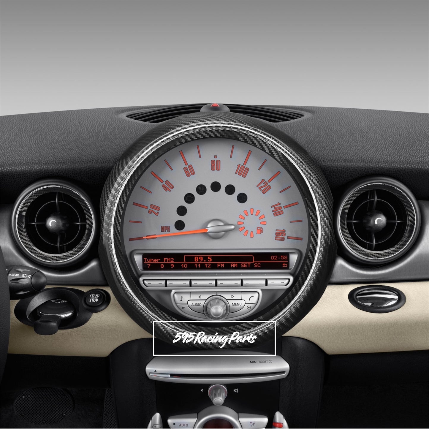 Cover contachilometri in VERO CARBONIO Mini Cooper S R55/R56/R57/R58/R59