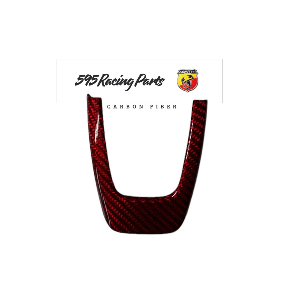 Steering Wheel Cover Kit in REAL CARBON Abarth 500 - Pre Restyling - in different finishes 
